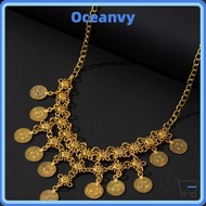 OCEANVY Tassel Necklace, Versatile Bohemian Style Coin Necklace, Multipurpose Vintage Bohemian Neckl