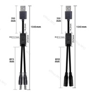 DC male Female Splitter Cable 1m USB 2.0 male to 2 way 22awg 3A plug 5.5x2.5mm Power supply Cord ada