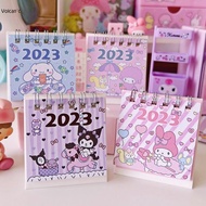 1PC Cute Cartoon Mini 2023 Desk Calendar Daily Scheduler Planner Kawaii Student Dormitory Desktop Decoration Holiday Gifts