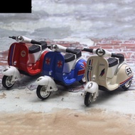 QQMALL Motorcycle Model, Inertia Pull-back Mini Motorcycle, Portable Vehicle Toy Diecast Miniature S