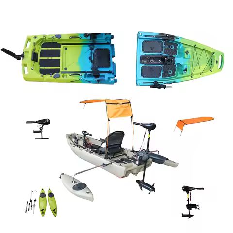 1 Person Modular Removable Pedal Fishing Kayak Ocean Waters Lakes Rivers Tours