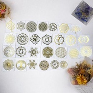 神聖幾何貼紙金屬貼紙/奧根塔奧鋼塔/靈性冥想能量智慧西塔麥達昶