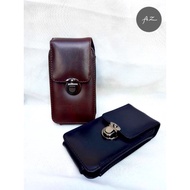 HP Genuine Cow Leather Single / Double Slot Men's Waist Cell Phone Wallet