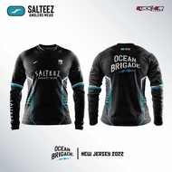 Salteez Angler Apparel Slow & Fast Jigging Black Fully Sublimated Quick Dry Long and Short Sleeve To