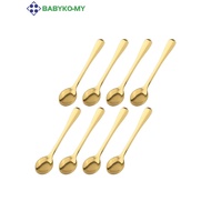 [BABYKO] 8pcs 9cm 304 Stainless Steel Small Spoons, Seasoning Scoops for Salt and Spices