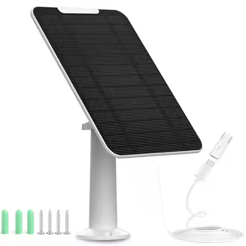 Upgraded Waterproof Solar Panel for Eufycam 3/3C/2/2 Pro/2C/2C Pro/E/E20/E40/L20/L40 Zumimall GX1S/F