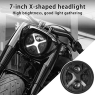 Headlight 7inch Led Smoked X-Type White Driving Light /X Amber Driving Light /X Red Driving Light /X
