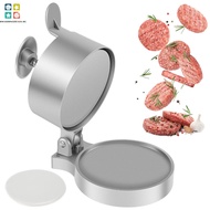 Burger Press Patty Maker with 100 Patty Paper Adjustable Thickness Hamburger Patty Maker with Handle