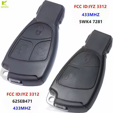KEYECU Replacement Smart Remote Key Fob 2/3 Buttons 433MHz IYZ 3312 for MERCEDES BENZ C E S CLASS IY
