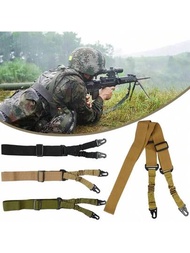 1 Pieza Correa Táctica Para Hombro De 2 Puntos Airsoft, Cinturón De Rifle Al Aire Libre, Accesorios De Caza De Nylon Ajustables, Cuerda De Escopeta Caliente