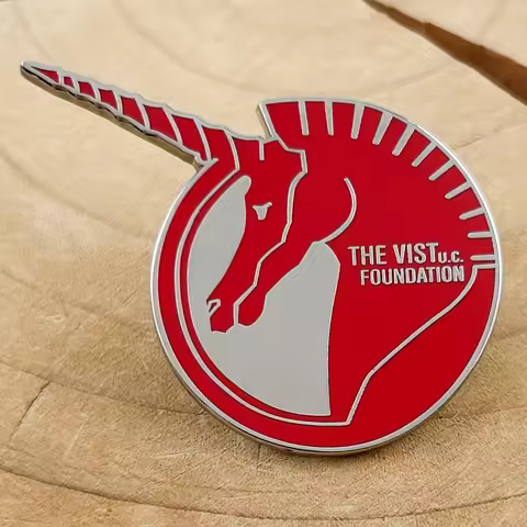 Vist Foundation Logo Enamel Pin MS RX-0 Unicorn Robot Badge Sci-Fi TV Animation Peripheral 3D Jewelr