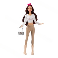 30cm Búp bê Barbie đa năng dễ thương và xinh đẹp váy quần da hàng đầu thay đổi thời trang thể thao v