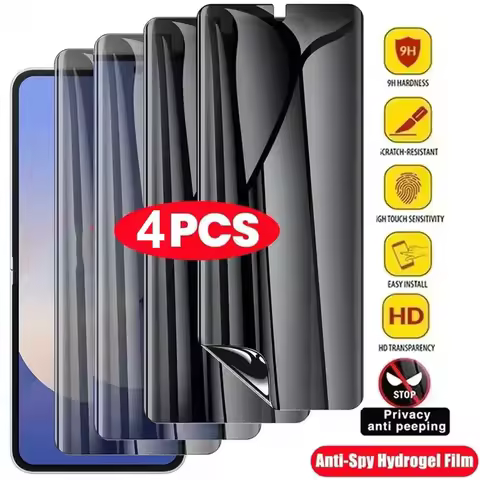 4pcs Privacy Hydrogel Film For Samsung Galaxy Z Flip 7 6 5 4 3 5G Soft Screen Protector For Galaxy Z