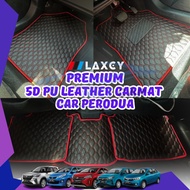 Perodua LAXEY Carpet Floot mat 5D Carpet Pu Leather ALZA AXIA ATIVA BEZZA MYVI ARUZ VIVA KELISA KANC