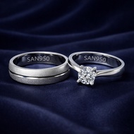 SAN950 C133 Couple Wedding Ring - Palladium Platinum Silver950 | Handmade Premium CustomRing