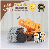 WOOHOO - CROSS BLOCK 心心積木交通組 - 砂石車-98PCS