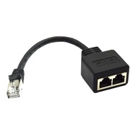 IVL Convenient Female to Twin Male Splitter Cable RJ45 Adapter Cord Networks Internet Splitter Exten