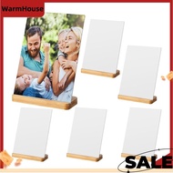 6 Pack Sublimation Photo Frames Blanks 5 X 7 Inch Heat Transfer Metal Picture Frames with Wood Base 