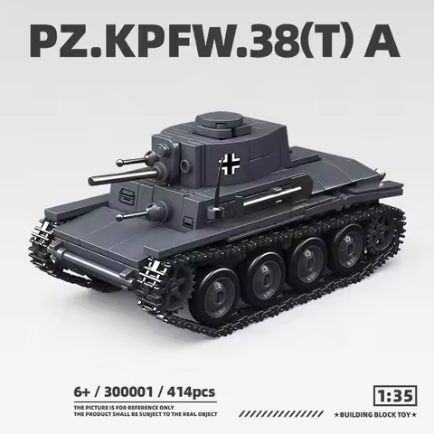 Ww2 German Light Tank PZ.KPFW.38(T)A Military WW2 Tank Mini Action Figures Building Blocks Bricks Mo