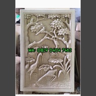relief angsa,relief lotus,relief teratai,relief untuk hiasan dinding,untuk teras,ruang tamu,ruang ke