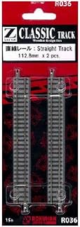 Rokuhan Z Gauge R036 Straight Rail, 4.5 inches (112.8 mm) (Pack of 2)
