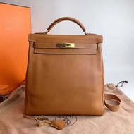 Hermes Kelly Ado 27 Gold Veau Gulliver GHW Stamp Circle Z