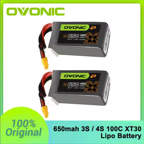 OVONIC 650mAh 3S / 4S / 6S Lipo Battery 100C 11.1V/14.8V/22.2V FPV Battery For RC FPV Airplane Quadc