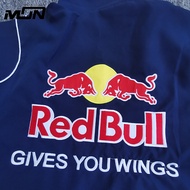 MON F1 Real Shot Red Bull Embroidery Vintage Racing Jacket Riding Jaket Motor Bomber Jacket Unisex
