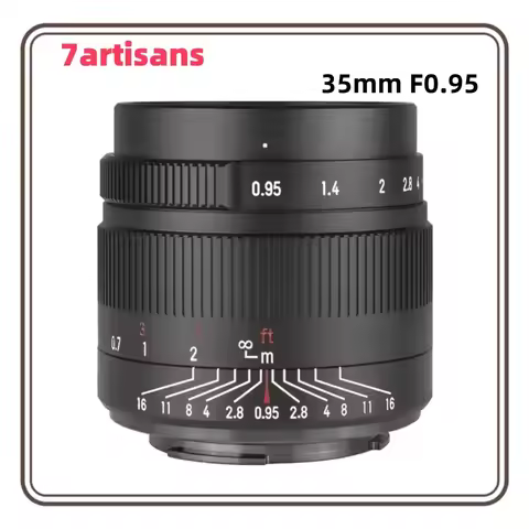 7artisans 35mm F0.95 Large Aperture APS-C Mirrorless Cameras Lens for Fuji X M4/3 Nikon Z Sony E X-T