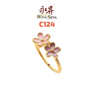 Wing Sing 5G 5D Cincin Daisy Flower Bajet Emas Tulen 916 / Bunga Ring