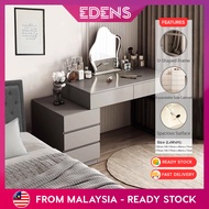 EDENS 130cm/170cm Modern Minimalist Dressing Table With Side Cabinet Without Mirror Bedside Makeup D