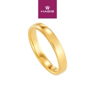 HABIB Oro Italia 916 Yellow Gold Band Ring (Belah Rotan) GR47301121 (22K Gold)