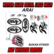 Water slide decal logo helmet arai set