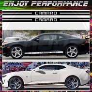 2PCS Fashionable sport stripes for Camaro RS LS ss LT car side skirt body adornment style door vinyl