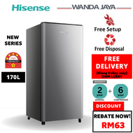 [Free Delivery] Hisense Single Door Fridge 170L RR197D4AGN1 | Peti Sejuk Ais 1 Pintu 冰箱 |