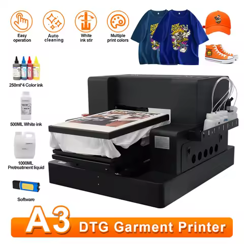 A3 DTG Printer A4 L805 DTG Flatbed Printer Direct Print to Clothes A3 T-shirt Printing Machine A3 DT