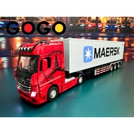 Maersk 40ft Container Tractor Truck Model with Red Square Head Metal