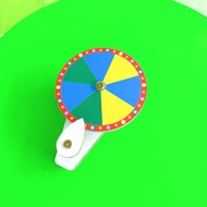 Lucky wheel, 7 green, yellow, green boxes with red border (diameter 15cm, height 7cm)
