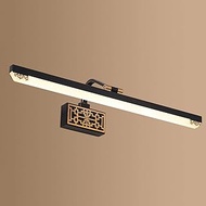 Vintage Bathroom Mirror Front Light, Black LED Mirror Light with Rotatable 240° Lamp Head, 3 Color Temperatures, Retro Metal Mirror Cabinet Lights for Hotel Restaurant,71cm 14W The New