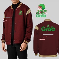 GRAB ANIMATION/ BUTTON BASEBALL JACKET DISTRO BUTTON BASEBALL JACKET CUSTOM SCREEN PRINTING BASEBALL