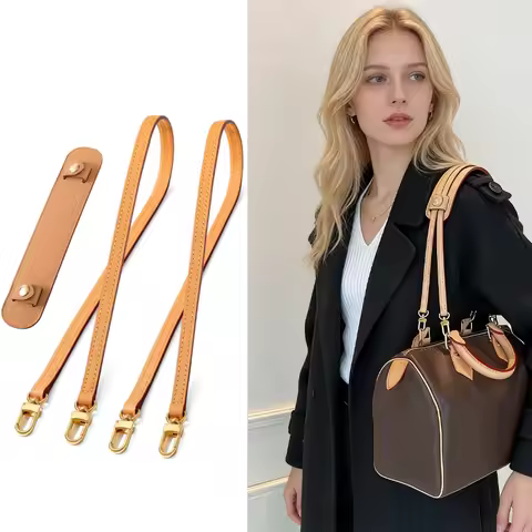 Vachetta Leather Shoulder Straps with Pad for LV Neverfull PM MM GM Handle Shoulder Saver Top Handle