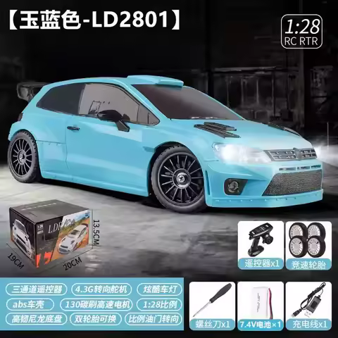 2025 NEW LD2802 LD2803 LD2804 LD2801 1/28 4WD RC Drift Car Proportional Steering LED Headlights 2.4G