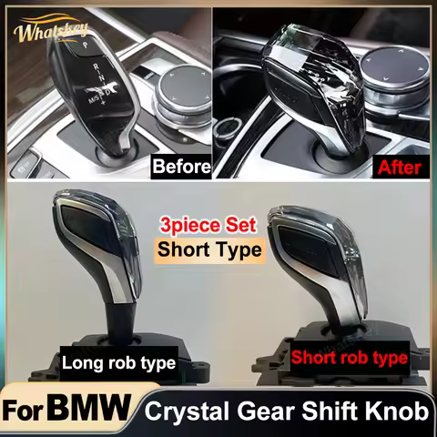 Crystal Gear Shift Knob Short Rod Type For BMW G30 G32 G01 G08 G11 G12 i8 F01 F10 F20 F30 F32 F25 F2