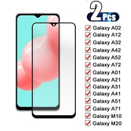 2ชิ้น9D กระจกป้องกันเต็มรูปแบบสำหรับ Samsung Galaxy A02 A12 A32 A42 A52 A72ปกป้องหน้าจอ A01 A21 A31 A41 A71ฟิล์มกระจกเทมเปอร์ M10
