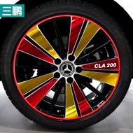 Modified Mercedes-Benz CLA200 Hub Sticker CLA Class 220 Dedicated Hub Carbon Fiber Sticker Modified 