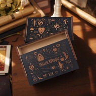 Tarot Card Packaging Wooden Box Storage Box Black Sliding Wooden Box Tarot Card Storage Box