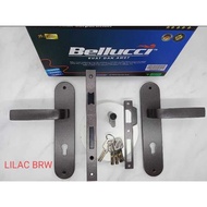 Bellucci Door Lock LOCKSET COMPLETE GREEN LABEL LILAC BROWN