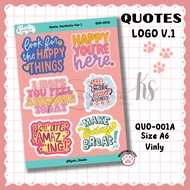 Positive Vibes Aesthetic Motivational Quotes Sticker Premium Quality Aesthetic Deco Journal Sticker