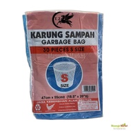 Plastic Sampah 47 X 54 30pcs Biru / 垃圾纸袋 Ready Stock 💥