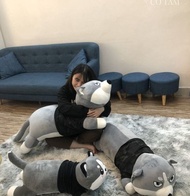 Gấu Bông Chó Ngáo HusKy Mặc Áo Yếm Gấu Bông Chó Ngáo Siêu Mềm Mịn Đàn Hồi